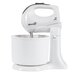 Mixer cu bol 2 in 1, Hausberg HB-3518, 5 trepte de viteza, functie turbo, Alb-Gri, design ergonomic,